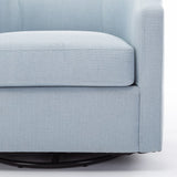 Comfort Pointe Infinity Sky Blue Swivel Glider Barrel Chair Sky Blue