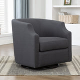 Comfort Pointe Infinity Ashen Grey Swivel Glider Barrel Chair Ashen Grey