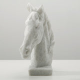 Lilys Hand Carved White Marble Horse Head 8X4X9.8H 8092-W