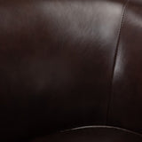 Comfort Pointe Turner Brown Top Grain Leather Swivel Chair Brown