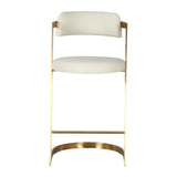 VIG Furniture Modrest Shandra - Beige Pleather + Gold Counter Stool VGRH-RHS-CS-220-BGEGLD