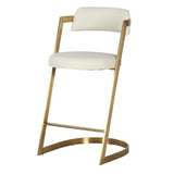 VIG Furniture Modrest Shandra - Beige Pleather + Gold Counter Stool VGRH-RHS-CS-220-BGEGLD