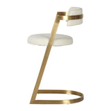 VIG Furniture Modrest Shandra - Beige Pleather + Gold Counter Stool VGRH-RHS-CS-220-BGEGLD