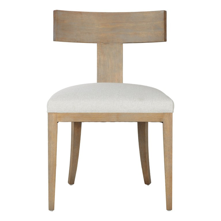 VIG Furniture Fabien Mid-Century Beige Linen Dining Chairs (Set Of 2) — Distressed Rubberwood Frame, No Assembly, Comfortable Upholstery VGRH-RHS-98535