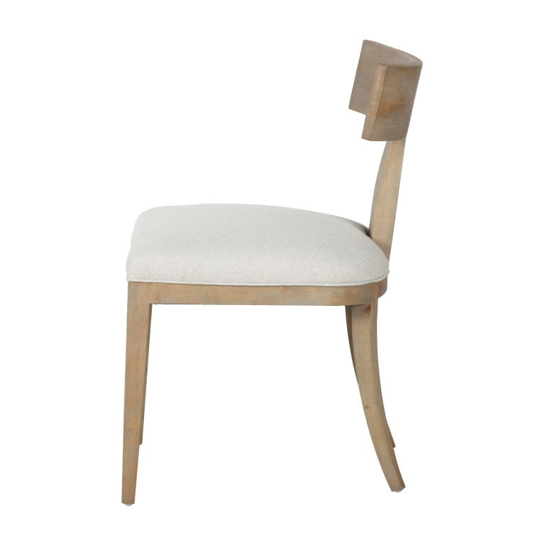 VIG Furniture Fabien Mid-Century Beige Linen Dining Chairs (Set Of 2) — Distressed Rubberwood Frame, No Assembly, Comfortable Upholstery VGRH-RHS-98535