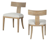 VIG Furniture Modrest Fabien - Mid-Century Modern Beige Linen + Wood Dining Chair (Set of 2) VGRH-RHS-98535