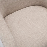 Comfort Pointe Geneva Oatmeal Wood Base Swivel Chair Oatmeal