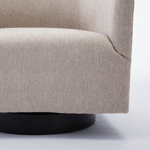 Comfort Pointe Geneva Oatmeal Wood Base Swivel Chair Oatmeal