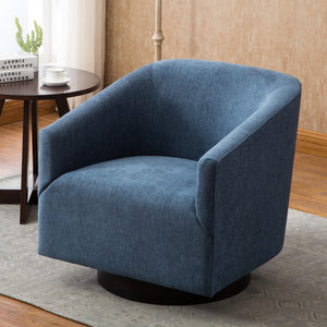 Comfort Pointe Geneva Cadet Blue Wood Base Swivel Chair Cadet Blue