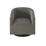 Comfort Pointe Geneva Charcoal Wood Base Swivel Chair Charcoal