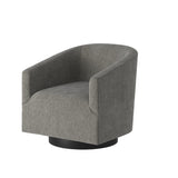 Geneva Charcoal Wood Base Swivel Chair