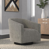 Comfort Pointe Geneva Charcoal Wood Base Swivel Chair Charcoal