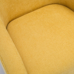 Comfort Pointe Geneva Goldenrod Wood Base Swivel Chair Goldenrod