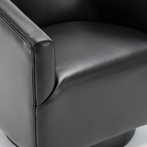 Comfort Pointe Gaven Black Wood Base Swivel Chair Black