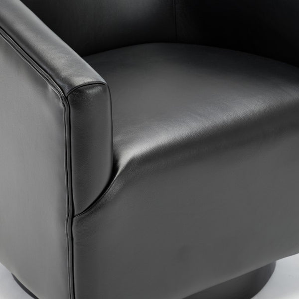 Comfort Pointe Gaven Black Wood Base Swivel Chair Black