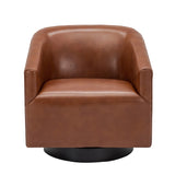 Comfort Pointe Gaven Caramel Wood Base Swivel Chair Caramel