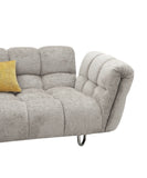 VIG Furniture Divani Casa Jacinda - Modern Grey Fabric Left Facing Sectional Sofa with 2 Yellow Pillows VGEV-23106-GRY-LAF