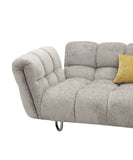 VIG Furniture Divani Casa Jacinda - Modern Grey Fabric Right Facing Sectional Sofa with 2 Yellow Pillows VGEV-23106-GRY-RAF