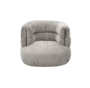 VIG Furniture Divani Casa Shay - Modern Grey Fabric Accent Chair + Ottoman VGEV-CH325-GRY-SET