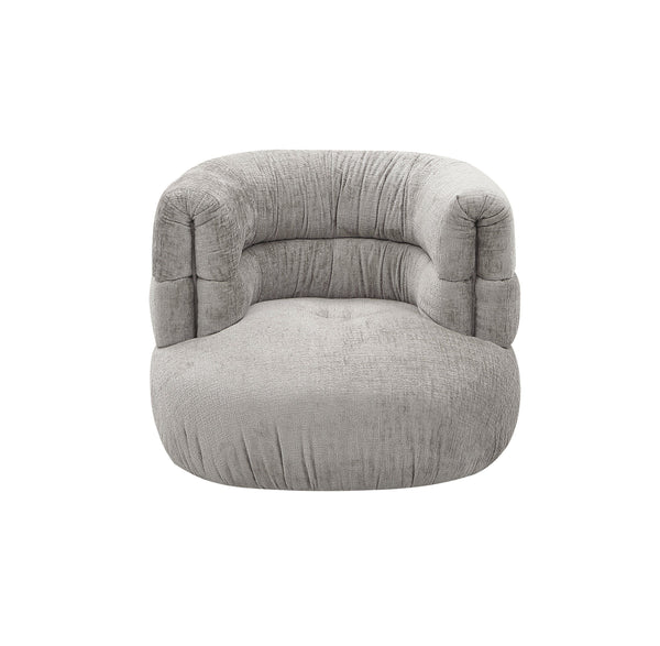 VIG Furniture Divani Casa Shay - Modern Grey Fabric Accent Chair + Ottoman VGEV-CH325-GRY-SET