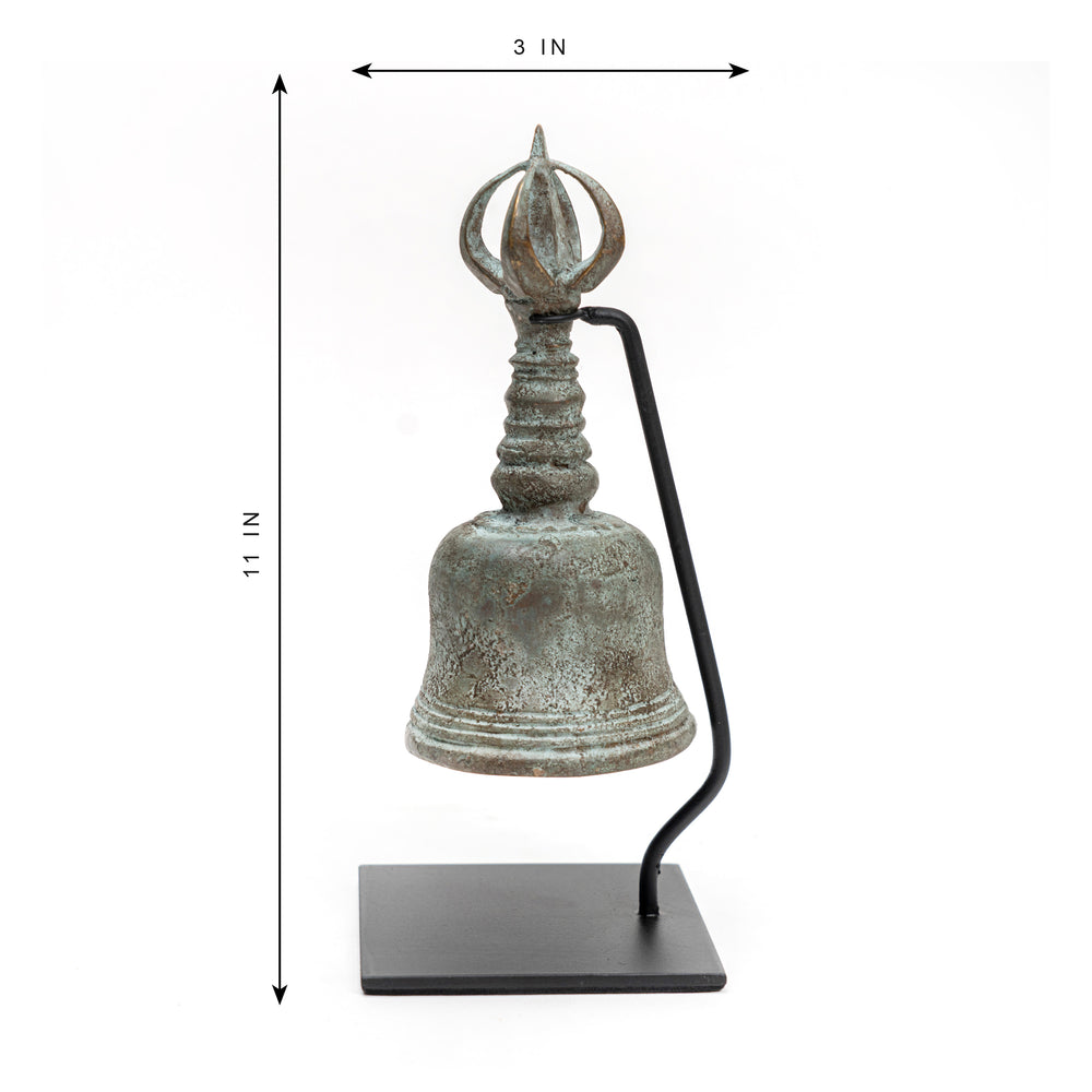 Lilys 11" Bronze Ceremonial Bell With Stand 8096-S