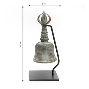 Lilys 11" Bronze Ceremonial Bell With Stand 8096-S