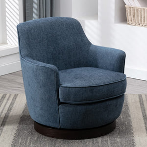 Comfort Pointe Reese Cadet Blue Wood Base Swivel Chair Cadet Blue