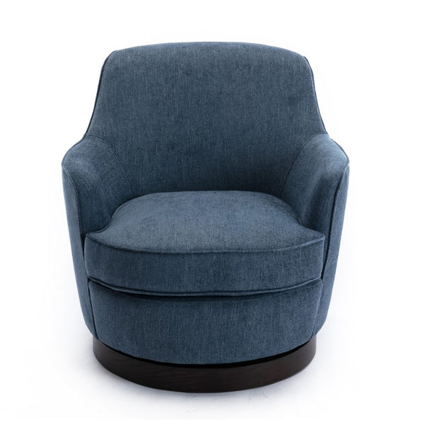 Comfort Pointe Reese Cadet Blue Wood Base Swivel Chair Cadet Blue