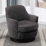 Comfort Pointe Reese Charcoal Wood Base Swivel Chair Charcoal