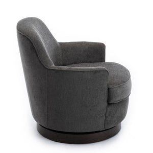 Comfort Pointe Reese Charcoal Wood Base Swivel Chair Charcoal