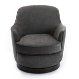 Comfort Pointe Reese Charcoal Wood Base Swivel Chair Charcoal