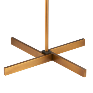 Willoughby Floor Lamp - Contemporary Metal Design with Pinwheel Base, Brass & Oil-Rubbed Bronze Finish