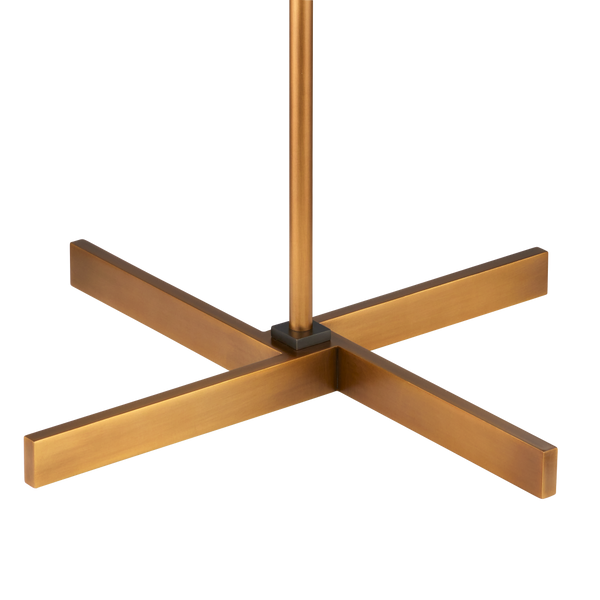 Willoughby Floor Lamp - Contemporary Metal Design with Pinwheel Base, Brass & Oil-Rubbed Bronze Finish