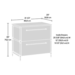 English Elm Lateral File Cabinet In Warm Oak Finish - Stylish, Durable Storage For Home Office & Workspace Solutions B356P367836