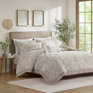 Harbor House Suzanna Cottage/Country Cotton Comforter Mini Set HH10-1646 Taupe