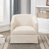 Comfort Pointe Elm Linen Skirted Swivel Chair Linen