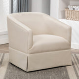 Comfort Pointe Elm Linen Skirted Swivel Chair Linen