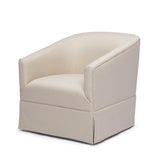 Comfort Pointe Elm Linen Skirted Swivel Chair Linen