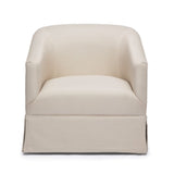 Comfort Pointe Elm Linen Skirted Swivel Chair Linen