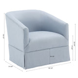 Comfort Pointe Elm Sky Blue Skirted Swivel Chair Sky blue