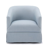 Comfort Pointe Elm Sky Blue Skirted Swivel Chair Sky blue