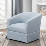 Comfort Pointe Elm Sky Blue Skirted Swivel Chair Sky blue