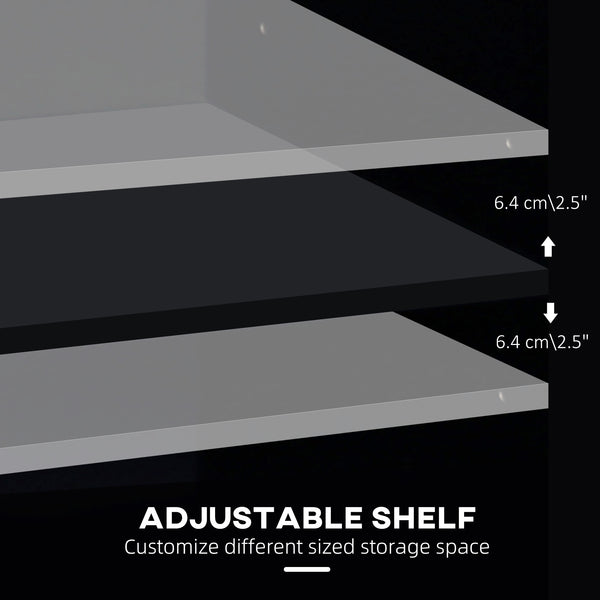 English Elm Vinsetto Mobile Office Filing Cabinet with 2 Drawers, 2 Shelves, Locking Casters & Smooth Top — Durable P2 Particleboard Organizer W2225P229553