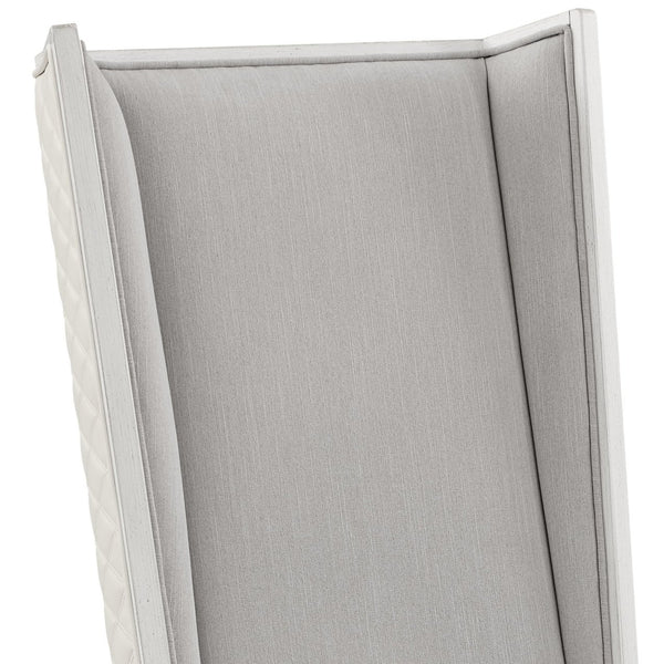 English Elm Light Grey Padded Side Chair Set Of 2 – Weathered White Finish With Comfort For Any Space B062P209266