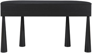 Meridian Furniture Oasis Demi-lune Console Table Mid-century Modern Entryway Storage with Tapered Legs and Drawer Black 809Black-T