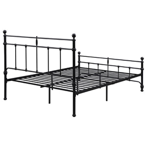 English Elm Durango Powder-coated Open Frame Queen Bed with Ornate Metal Headboard Farmhouse Loft B062P447946