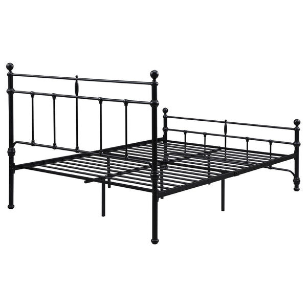 English Elm Durango Powder-coated Open Frame Queen Bed with Ornate Metal Headboard Farmhouse Loft B062P447946