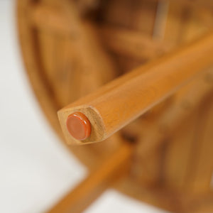 English Elm Christopher Knight Home® - Acacia Teak Round Outdoor Side Table with Slat Panel Top, Weather-Resistant Acacia Wood Design N776P286009T