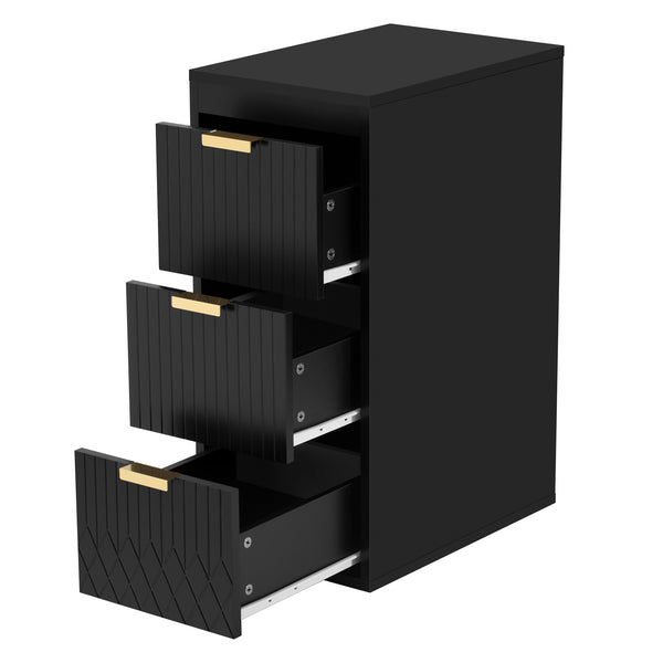 English Elm Wall Mounted Floating Cabinet with Adjustable Height and Modular Design for Custom Bathroom Storage Black N710P324099B