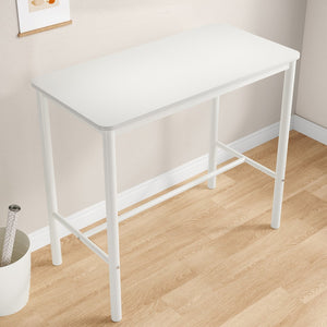 English Elm 47-Inch Counter Height Bar Table - Modern Rectangular Design With Metal Legs For Stylish Dining Spaces T3623P381052